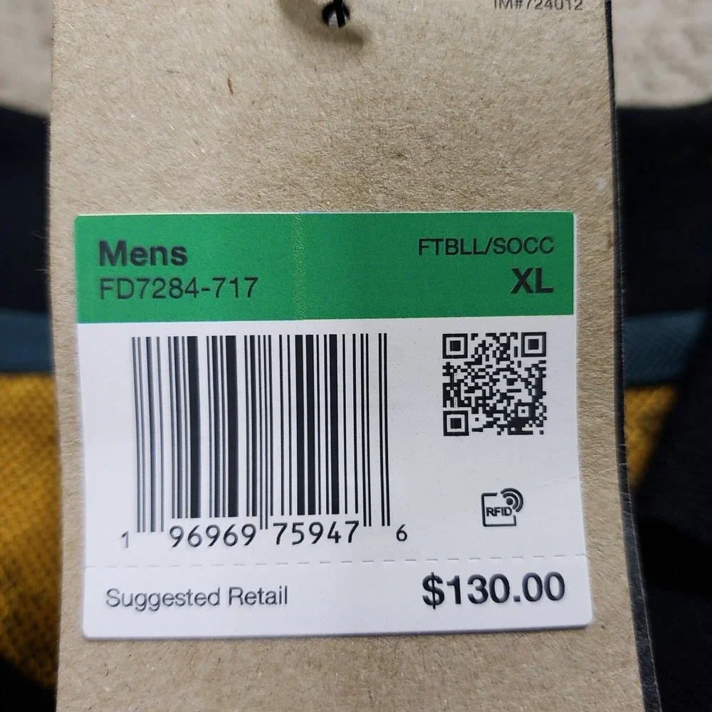 Nike Sweater Men XL Culture of Football Knit Soccer Black Gold Pullover NEW $130